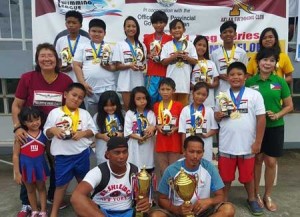 Philippine Swimming League (PSL) President Susan Papa and Secretary General Maria Susan Benasa with the Most Outstanding Swimmers in the Class C and Motivational categories of the 84th Philippine Swimming League (PSL) National Series - Gov. Florencio Miraflores Swimming Championship. CONTRIBUTED PHOTO