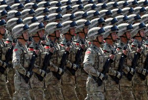 SHOW OF FORCE  Soldiers march in a military parade in Tiananmen Square in Beijing on September 3 to mark the 70th anniversary of victory over Japan and the end of World War II. AFP PHOTO