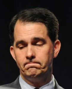 FROM FRONTRUNNER TO ALSO-RAN  Republican Presidential hopeful and Wisconsin Gov. Scott Walker speaks at the Iowa Faith & Freedom Coalition 15th Annual Family Banquet and Presidential Forum held at the Iowa State fairgrounds on September 19 in Des Moines, Iowa. Walker announced Monday (Tuesday in Manila) that he was ending his election bid, after watching his early support from voters evaporate to statistically zero in the most recent polls. AFP PHOTO