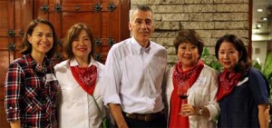 (From left) Local importers from Dane International Commodities Elaine Gatchalian and Aida Garcia, U.S. Ambassador to the Philippines Philip Goldberg, Kathy Santos of Happy Living Philippines Corp., and Vicky Choi of ESV International Corp.  