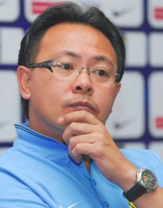 Malaysia’s football interim coach Ong Kim Swee listens during a press conference at the Football Association of Malaysia (FAM) headquaters in Kelana Jaya, on the outskirts of Kuala Lumpur on Monday. AFP PHOTO