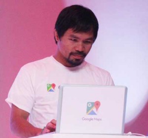 Filipino boxing icon and Sarangani Rep. Manny Pacquiao tries locating Vigan through Google’s Street View
