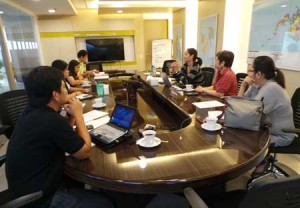 A project inception meeting between the two organizations