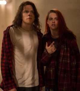 In ‘American Ultra,’ a stoner (Jesse Eisenberg, left) and his girlfriend’s (Stewart) sleepy, smalltown existence is disrupted when his past comes back to haunt him 