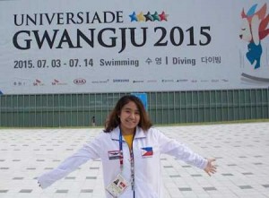 Annyka Frances Beatriz Dela Cruz at the 2015 Summer World Universiade held in Gwangju, South Korea. CONTRIBUTED PHOTO