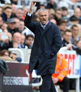 Chelsea’s Portuguese manager Jose Mourinho reacting during the English Premier League football match between Newcastle United and Chelsea at St James’ Park in Newcastle-upon-Tyne, north east England. AFP PHOTO