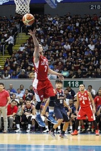 Baser Amer of the Red Lions scores a basket unopposed by the Knights during Game Two of the National Collegiate Athletic Association Season 91 men’s basketball best-of-three championship on Tuesday at the Mall of Asia Arena in Pasay City. PHOTO BY OSWALD LAVINA