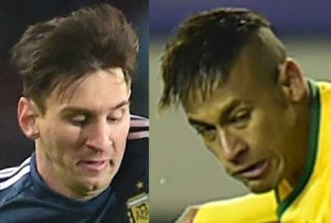 Lionel Messi and Neymar. AFP PHOTOS