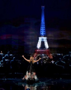 The Canadian singer sang Edith Piaf’s classic ‘Hymne a l’Amour’ (Hymn to Love) AFP PHOTOS