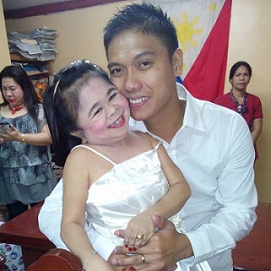 The newlyweds: Mahal and Jobbie Hebrio