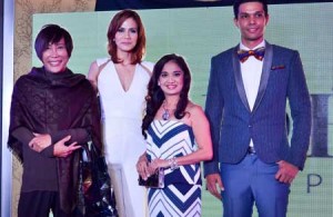 All for ‘Modele Philippines.’ Fashion designer Renee Salud, project director; Angel Agustin-Co, outgoing PMAP president; Dr. Mary Jane “MJ” Torres, president of Zen Institute; and Raphael Kiefer, PMAP president launch the association’s first model search