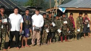 NEW PREACHERS Members of the New Indigenous People’s Army Reform—mostly former communist New People’s Army rebels—led by Alde Salusad were ‘baptized’ by so-called ‘prayer warriors’ of the Jesus Miracle Crusade International Ministry in Bukidnon province.