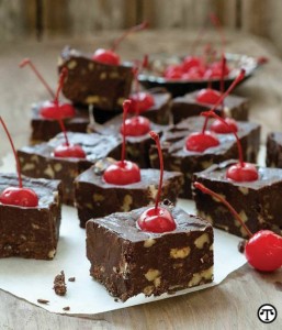 Chocolate-Covered Cherry Fudge can be made gluten-free and dairy-free.