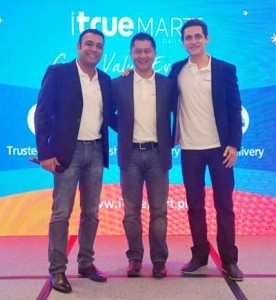 Executives of Ascend Group, operator of iTruemart: (From left) Chief Marketing Officer Sanjeev Saluja, Chief Executive Officer Punnamas Vichitkulwongsa, and Chief Operating Officer E-Commerce Dean Krstevski