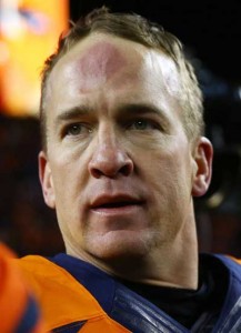 Peyton Manning No.18 of the Denver Broncos. AFP PHOTO