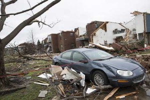 NATURE’S FURY  A destroyed apartment complex is seen on December 28 in the aftermath of a tornado in Garland, Texas. The southern US state of Texas reeled from rare December tornados, as days of storms battering a vast region stretching from the southwestern US to Canada claimed at least 43 lives. AFP PHOTO