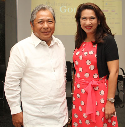 Philippine airlines’ president and cOO Jaime bautista and vice president for marketing ria domingo. Philippine airlines (Pal), the pioneer flag carrier of the country, flew the exhibit to new york. 