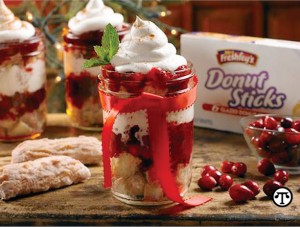 For a sweet ending to the meal, try creating a semi-homemade treat by transforming a store-bought snack into a delicious dessert such as this Cranberry Trifle.