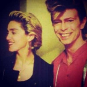 Madonna’s undated photograph with David Bowie that she posted in her Twitter right after the British singer’s passing