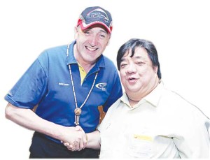 Joseph Ang, Worldbex founding chairman and father of JR Ang, and Russ Swift.