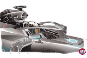 Giorgio Piola’s “halo” concept for Mercedes. REDBULL.COM