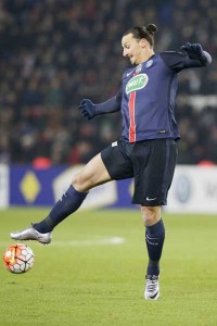 Paris Saint-Germain’s Swedish forward Zlatan Ibrahimovic . AFP PHOTO