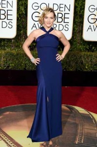 Kate Winslet goes for a classic look with this halter silhouette Ralph Lauren