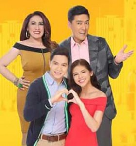 The cast of ‘My Bebe Love’: AiAi de las Alas, Vic Sotto, Alden Richards and Maine Mendoza