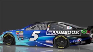 TOP CONTENDER The No. 5 Chevrolet SS car of Kasey Kahne that will be sponsored by Panasonic Toughbook. NASCAR.COM