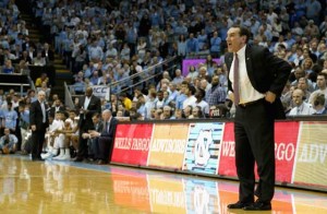 Head coach Mike Krzyzewski of the Duke Blue Devils AFP PHOTO