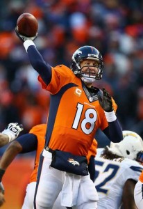 Veteran Denver Broncos quarterback Peyton Manning. AFP PHOTO