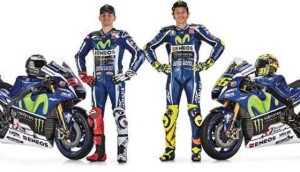 Yamaha MotoGP riders Valentino Rossi (right) and Jorge Lorenzo