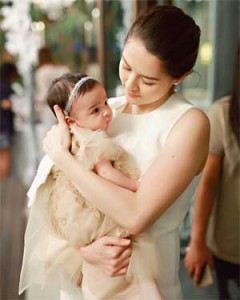 With baby Letizia