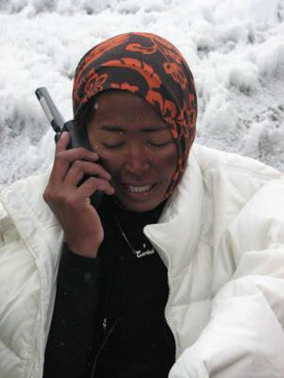 The premiere Filipina climber after a long journey to the peak of Mt. Everest 