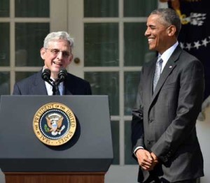 Judge Merrick Garland speaks after US President Barack Obama announced Garland’s nomination to the US Supreme Court, in the Rose Garden at the White House on March 16. AFP PHOTO