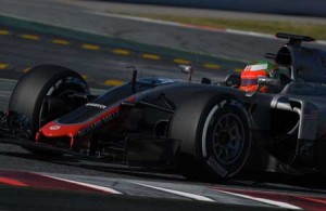 Haas F1 team Mexican driver Esteban Gutierrez drives at the Circuit de Catalunya in Montmelo on the outskirts of Barcelona, on the test day of the Formula One Grand Prix season on Tuesday. AFP PHOTO