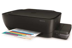 DeskJet GT series prints up to 8,000 pages with a set of three HP spill-free color bottles and up to 5,000 pages with the HP spill-free black pigment ink bottle