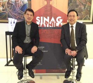 Festival director Brillante Mendoza with festival CEO and founder Wilson Tieng