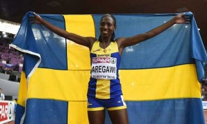 Sweden’s Abeba Aregawi won the world outdoor 1500m title in 2013. AFP PHOTO 