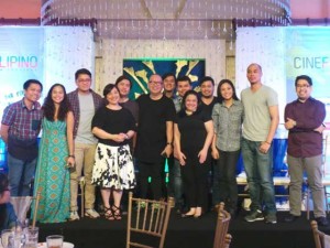 The directors of CineFilipino’s feature length films join Competition Director Joey Reyes and Madonna Tarrayo, CineFilipino Film Director and Unitel Productions President and Group COO photo courtesy of cinefilipino facebook page 