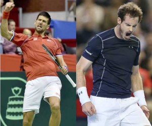 Novak Djokovic (left) and Andy Murray. AFP PHOTOS