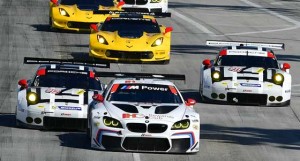 BMW Team RLL faces a formidable challenge from teams running Chevrolet Corvettes and Porsche 911s, among others, at Laguna Seca, California on Monday. IMSA.COM