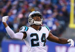 Josh Norman of the Carolina Panthers reacts during the game against the New York Giants at MetLife Stadium on December 20, 2015. AFP FILE PHOTO