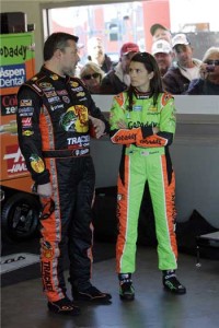 Tony Stewart with team-mate Danica Patrick. TONYSTEWART.