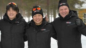 Hiroki Arai (left) and Takamoto Katsuta (center) will be racing for the first time in the World Rally Championship at the Neste Rally Finland.  WRC.COM