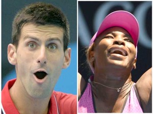 Novak Djokovic and Serena Williams AFP FILE PHOTOS