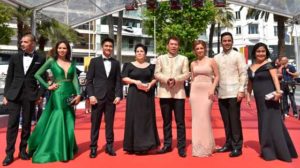 The ‘Ma’ Rosa’ team (from left) John Paul Duray, Maria Isabel Lopez, Jomari Angeles, Jaclyn Jose, Brillante Mendoza, Andi Eigenmann, Neil Ryan Sese and Ruby Ruiz  AFP PHOTOS