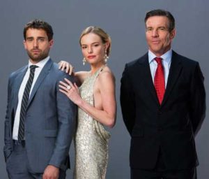 The Art of More stars (from left) Christian Cooke, Kate Bosworth, and Dennis Quaid