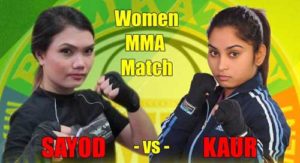 Fredelyn Sayod of the Philippines (left) will face Harpreet Kaur of India in an all-female 120-125 lbs. division fight. CONTRIBUTED PHOTO