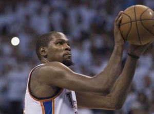 Kevin Durant No.35 of the Oklahoma City Thunder AFP PHOTO